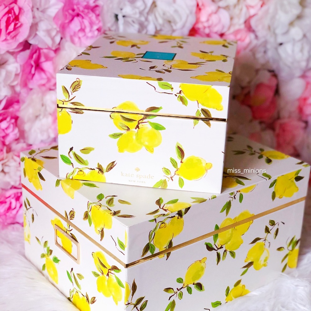 Kate Spade Lemon Nesting Storage Box - Picture 5 of 8